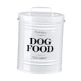 thumbnail image 2 of Contenedor de premios para perros con tapa hermética, tarro de galletas para mascotas, de hierro galvanizado, elegante Blanco, 2 of 9
