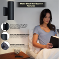 thumbnail image 4 of Strak LED Outdoor Wall Light Matte Black 3CCT Selectable 7-Inch Cylinder Up Down, 4 of 4