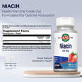thumbnail image 2 of KAL Niacin 25 mg ActivMelt | Strawberry | One Daily | Healthy Metabolism, Skin, Nerve Support & More | 200 Micro Tablets, 2 of 8