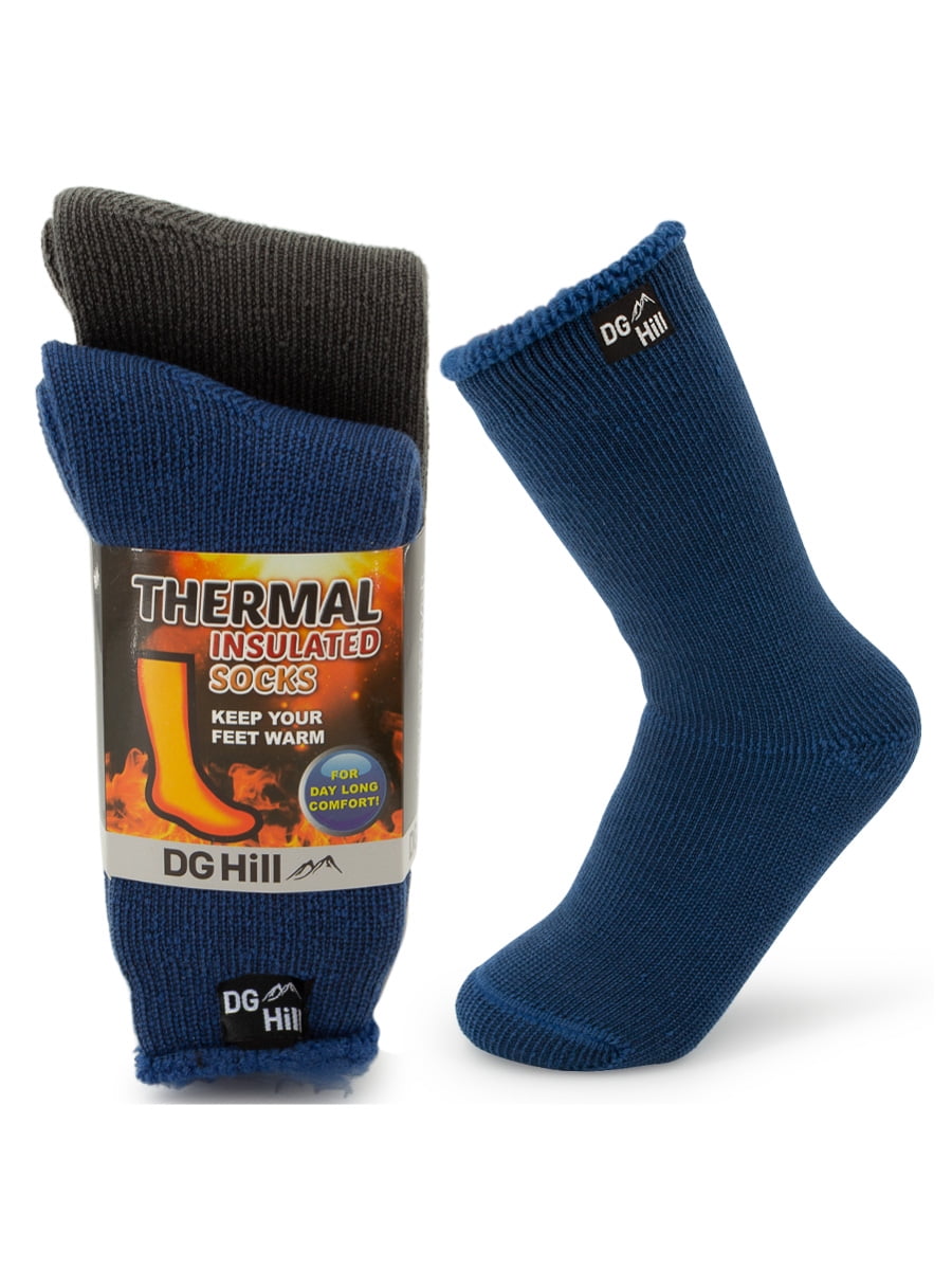 Traps in Warmth Thick Insulated Crew for Cold Weather Hot Feet Boys and Girls 2 Pack Heavy Thermal Socks 