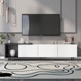 thumbnail image 2 of Aukfa TV Stand with 3 Large Drawers for TVs up to 80" - White, 2 of 8