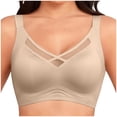 thumbnail image 4 of FNFYFH Wireless Jelly Bras for Women Plus Size Supportive Seamless Sports Bra Full Coverage Minimizer Bra Comfortable No Underwire Tshirt Bras, 4 of 8