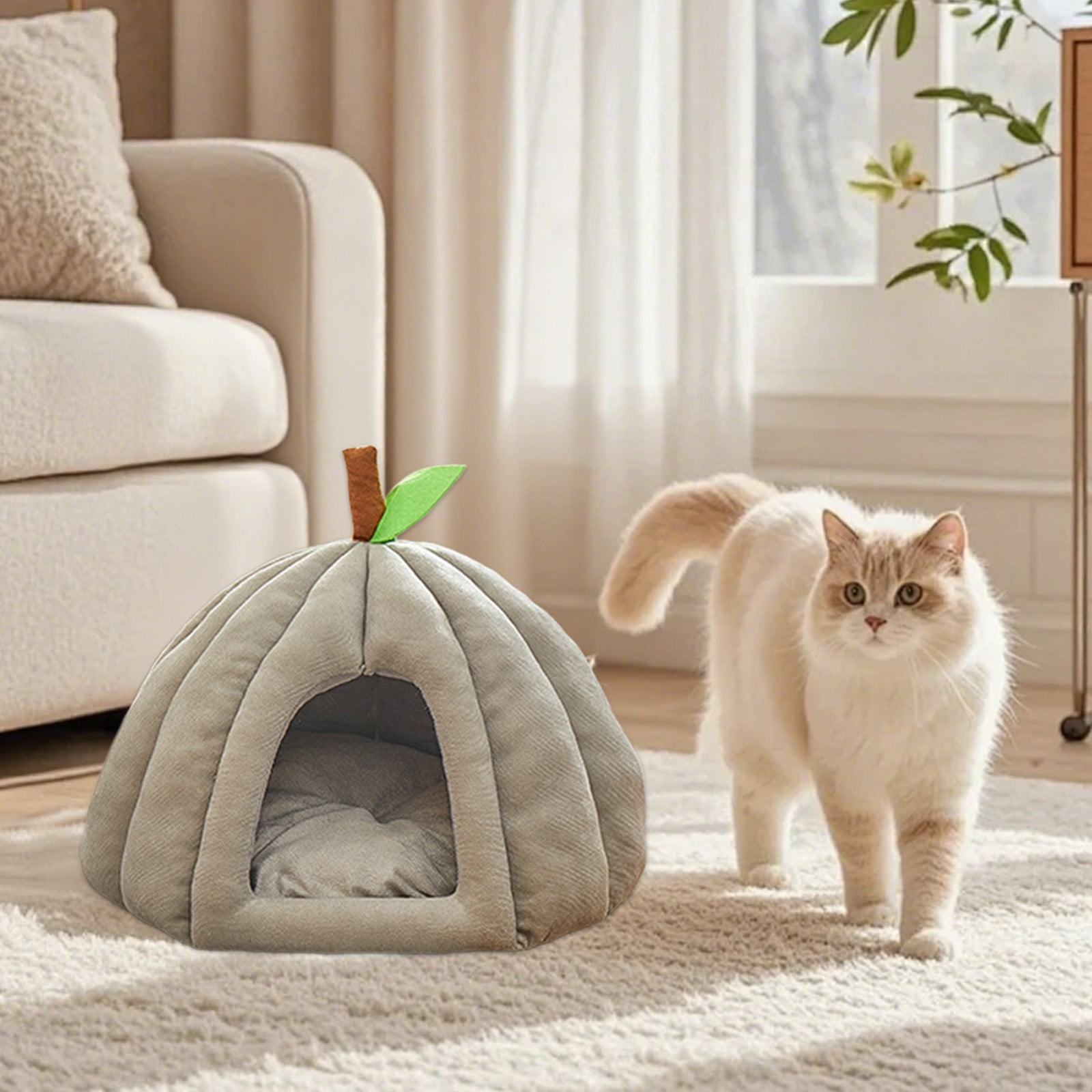 Foldable Pet Tent Dog & Cat House – Indoor/Outdoor Portable Soft Bed with Removable Roof, Non-Slip Base, Breathable Polyester Fabric, Cozy Private Resting Space for Cats, Dogs, and Small Pets