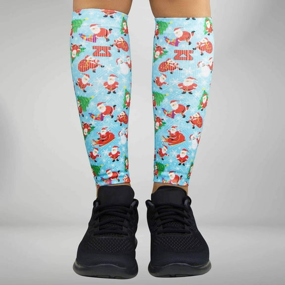 Santa Compression Leg Sleeves L/XL / Aqua