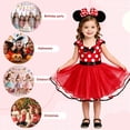 thumbnail image 4 of Jurebecia Princess Costumee Baby Fancy Dress up Princess Bowknot Tutu Tulle Xmas Cosplay Cute Birthday Party Outfits 100 cm 2-3 Years, 4 of 23