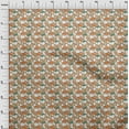 thumbnail image 3 of oneOone Polyester Lycra Dark Beige Fabric Cloud & Bird Cartoon Fabric For Sewing Printed Craft Fabric By The Yard 56 Inch Wide, 3 of 4
