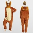 thumbnail image 2 of Tnhcen Lion Kigurumi Onesie Pajamas for Adults, Hooded Animal Costume Sleepwear, 100% Polyester Flannel Fleece, Cute and Cozy Loungewear, Halloween Cosplay Costume, Sizes S-XL, 2 of 5