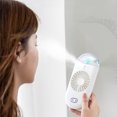 thumbnail image 3 of Ventilador de niebla, recargable por USB, portátil, de mano, aire acondicionado, ventiladores de pulverización húmeda, oficina, verde, 3 of 5