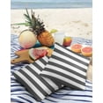 thumbnail image 3 of Pack of 2 Outdoor Pillow Covers, Deep Gray and White Stripe Waterproof Square Throw Pillowcase Cushion Decorative Pillow Covers for Couch Patio Tent, 24x24 in, 3 of 6