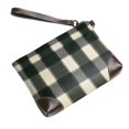 thumbnail image 3 of Leather Clutch 8 X 5. 5 In Wrist Strap And Hand Bag Easy To Carry Lightweight Waterproof And Durable Springgreen Buffalo Plaid Check Tartan Scotland_99154_1, 3 of 6