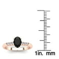 thumbnail image 6 of SuperJeweler 1 Carat Rose Cut Oval Shape Black and White Diamond Ring In 14 Karat Rose Gold For Women, 6 of 6