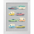 thumbnail image 1 of Theodore, James 15x18 White Modern Wood Framed Museum Art Print Titled - Vintage Cars and Campers No. 2, 1 of 4