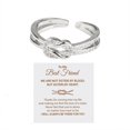 thumbnail image 1 of PENGXIANG To My Best Friend ‘Sisters By Heart‘ Knot Ring And Heart Warming Message Card, 1 of 6