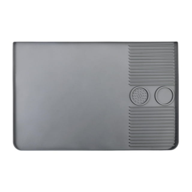 Tapete de silicona para café, fácil de limpiar, antideslizante, multiusos, accesorios para barra de café, tapete para estación de café para encimera, Gris