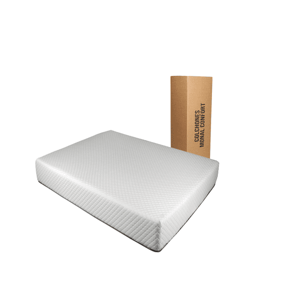 Colchón Queen en Caja de Memory Foam Semi Firme 21 cm de grueso Monal Confort REVIV