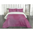 thumbnail image 3 of Ambesonne Hot Pink Quilted Bedspread Set 3 Pcs, Mottled Vibrant, King Size, Hot Pink, 3 of 5