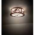 thumbnail image 5 of Meyda Tiffany 238687 Alpine 2 Light 16" Wide Semi-Flush Drum Ceiling Fixture - Rust, 5 of 5