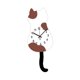 thumbnail image 5 of Reloj de Pared Colgante con Diseño de Gato de Dibujos Animados, Acrílico, Moderno, Decorativo, de 17,1 X 43,1 Cm, para Comedor, Multifuncional Marrón, 5 of 9