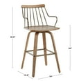 thumbnail image 7 of Preston Farmhouse Counter Stool In White Washed Wood And Antique Copper Metal, 7 of 7