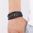 thumbnail image 7 of QQTDFG Alloy Leather Bracelet Magnet Buckle Wrist Jewelry Braided Chain Bracelet Men-default, 7 of 7