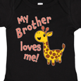thumbnail image 4 of Inktastic My Brother Loves Me Cute Giraffe Boys or Girls Baby Bodysuit, 4 of 5