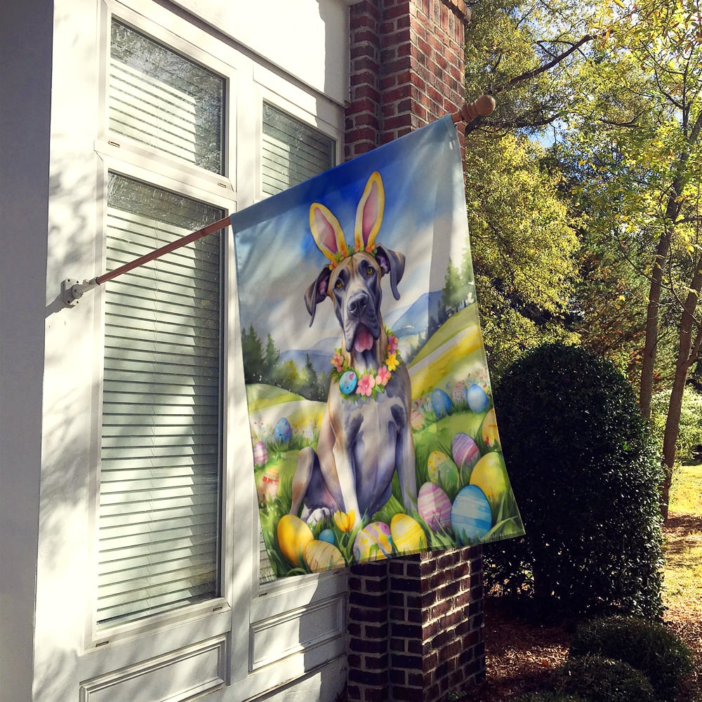 Great Dane Easter Egg Hunt House Flag 28 in x 40 in