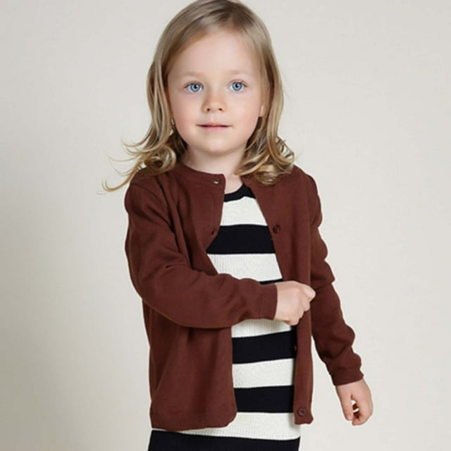 DPTALR Toddler Girl&boy Baby Infant Kids And Winter Sweater Candy Color Cardigan Solid Color Small Cardigan Children's Sweater