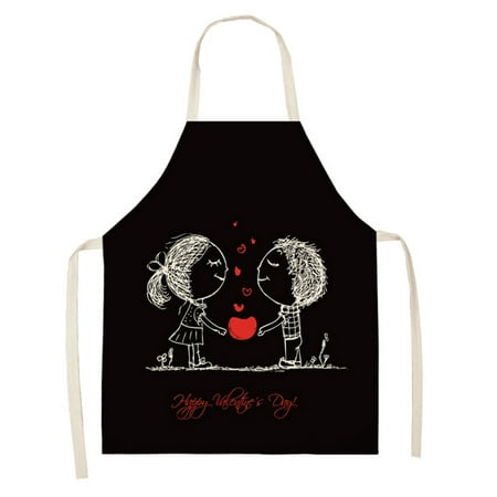 

Gzztg Valentines Day Apron 1Pc Parent Adult The Family Kitchen Valentine s Day Print Linen Family Aprons