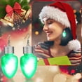 thumbnail image 2 of Lowprofile Stud Earrings Women Christmas Party Christmas Tree Luminous Light Up Bulb Led Bulb Christmas Flashing Necklaces Christmas Holiday Party Favors Gifts, 2 of 7