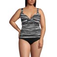 thumbnail image 3 of Lands' End Women's Plus Size Chlorine Resistant Wrap Underwire Tankini Swimsuit Top, 3 of 3