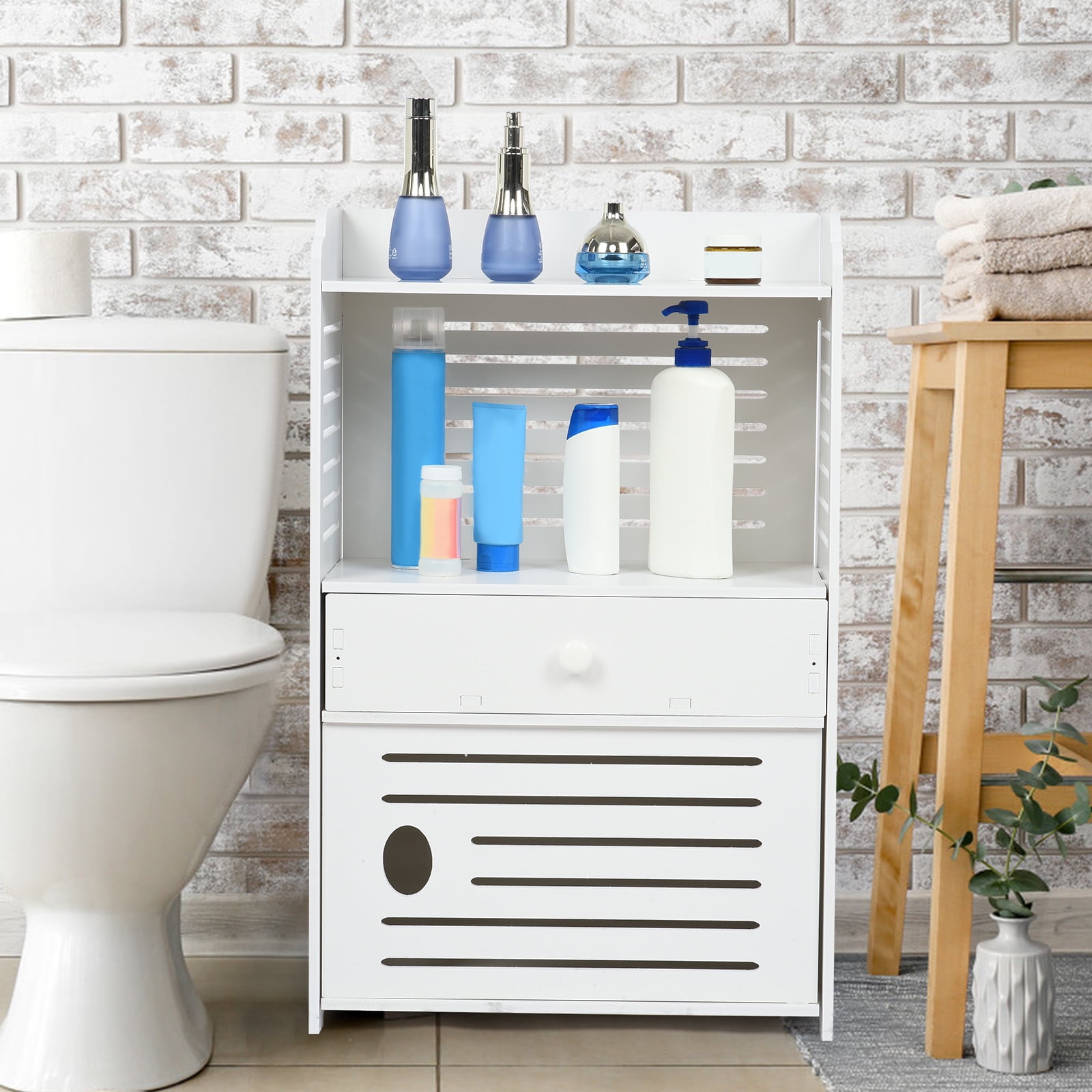 Bathroom Storage Corner Floor Toilet Vanity Bath Sink