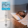 thumbnail image 4 of Square Wall Clock,Light Blue Wooden BackgSquare With Horizontal Planks Of Wood,Silent Non-Ticking Wall Clock Decor for Home Office Kitchen Living Room Bedroom(12inch), 4 of 4