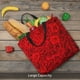 thumbnail image 5 of Easygdp Red Rose Bolsa Tote para Mujer, Bolso de Hombro para Trabajo, Playa, Viajes, Compras y Supermercado, 5 of 7
