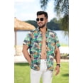 thumbnail image 4 of LA LEELA Mens Hawaiian Shirts Short Sleeve Button Down Shirt Men's Tropical Shirts Casual Holiday Summer Party Caribbean Shirts for Men Funny XL Multi, Leaves, 4 of 5