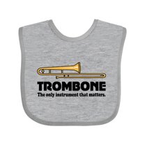 Inktastic Trombone Music Joke Band Boys or Girls Baby Bib