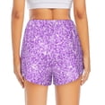 thumbnail image 4 of Fotbe Lilac Glittering Womens High Waist Running Shorts Athletic Workout Quick Dry Shorts for Women with Pockets Gym Yoga Summer Shorts-Large, 4 of 9