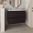 thumbnail image 3 of Depot E-Shop Depew Bathroom Vanity, 2 Drawers, Black Wengue, 3 of 8
