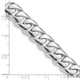 thumbnail image 5 of 14K White Gold 10.8mm Hand-polished Rounded Curb Link Bracelet, 5 of 5