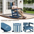 thumbnail image 4 of SERWALL Oversized Outdoor Rocking Chair for Adults, HDPE All Weather Patio Rockers for Porch Garden Lawn, Navy, 4 of 10