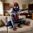 thumbnail image 5 of SHOWONSKY Cosplay Costume Spider-themed Bodysuit for Halloween Party Dark Red Superhero Suit for Role Play Show Action Character Outfit Jumpsuit, 5 of 5
