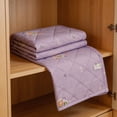 thumbnail image 4 of Btomtd Velvet Embossing Summer Cooling Blanket, Skin-Friendly & Breathable AC Cooling Quilt, Lightweight Comforter for Multi‑Season Use, 59" x 79" (Purple), 4 of 5