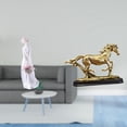 thumbnail image 2 of Estatua Decorativa de Chica Moderna Resina Ornamento Escritorio Caballo Miniatura Figura Coleccionable Diseño Realista Adecuada para Regalo Dormitorio Sala de Estar Entrada Oficina, 2 of 8