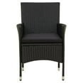 thumbnail image 1 of vidaXL 5 Piece Outdoor Dining Set with Cushions Poly Rattan Black, 1 of 5