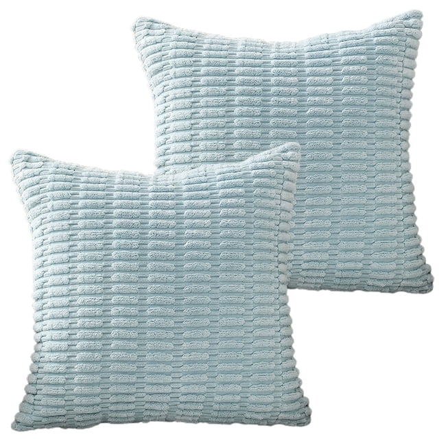 2 piezas sofá cama sofá sala de estar decoración abrazar funda de almohada, funda de cojín cuadrado, decoración del hogar de estilo bohemio funda de almohada a rayas de pana