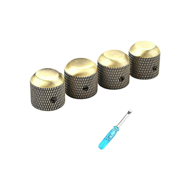4 Pieces Durable Guitar Parts with Small Screwdriver Speed Control Knobs Guitar