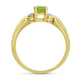 thumbnail image 5 of 10k Yellow Gold Oval Peridot And Diamond Ring, 5 of 6