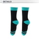 thumbnail image 5 of Calcetines de ciclismo únicos, impermeables, transpirables, anti-fricción, azul y negro, tamaño XL(47-50), 1 par, patrón a rayas, 5 of 7