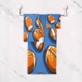 thumbnail image 5 of 3 Sizes of Towel Sets Including Bath Towel Hand Towel and Washcloth for Daily Use Dark Blue Background Rugby, 5 of 8