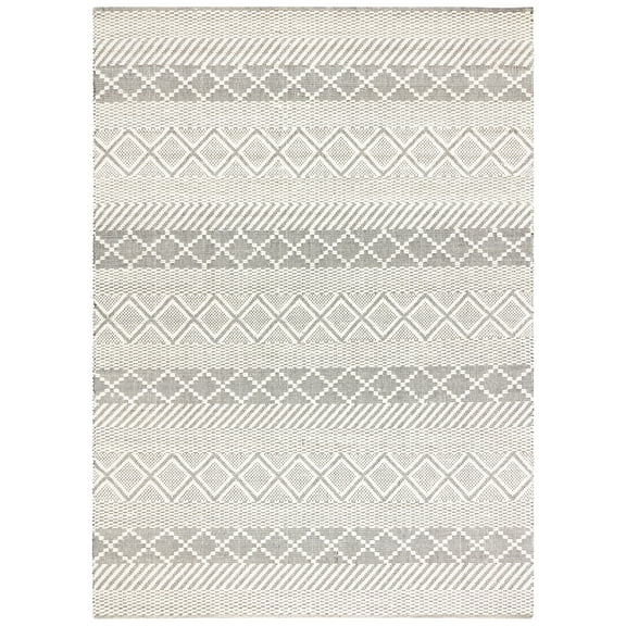 SAFAVIEH Natura Aaron Geometric Wool Area Rug, Ivory, 8' x 10'