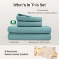 thumbnail image 4 of California Design Den Queen Bed Sheet Set - 400 Thread Count 100% Cotton Sheets, Soft Sateen, Durable Bedding with Deep Pockets - Teal, 4 of 10